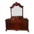 1990s Traditional Cherry Finish Triple Dresser With Arched Mirror For Sale