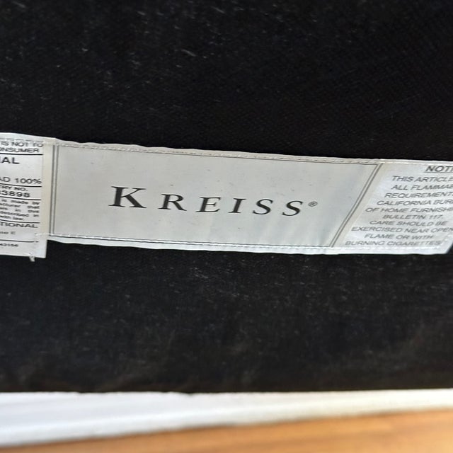Beige Vintage Richelieu Arm Chair in Antiqued Wood, Suede and Metallic Studs by Kreiss, a Pair For Sale - Image 8 of 12