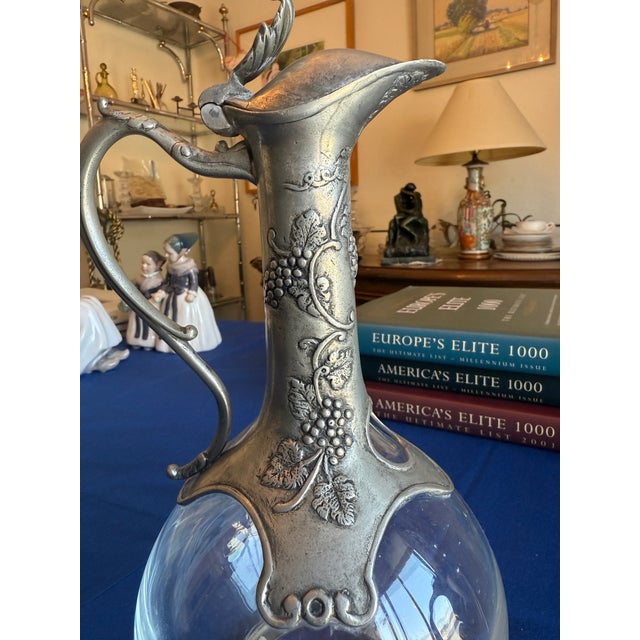 1970s Vintage French "Etain" Pewter Wine / Liquor Carafe, Made in France For Sale - Image 5 of 6
