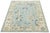 Modern Hand-Knot Oushak Style Light Blue & Soft Earth Tone Floral Wool Area Rug For Sale - Image 9 of 12