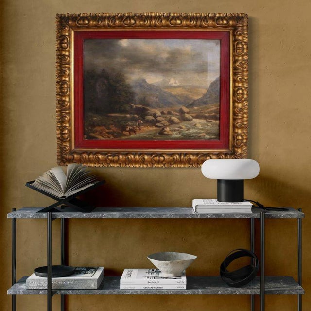 Italian Artist, Landscape, 1846, Oil on Canvas For Sale - Image 14 of 17