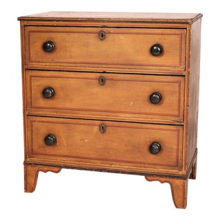 Antique George III Style Painted Pine Chest of Drawers For Sale