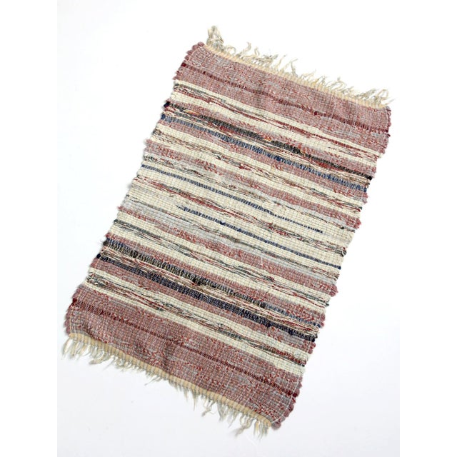 Vintage American Handmade Rag Rug For Sale - Image 11 of 12