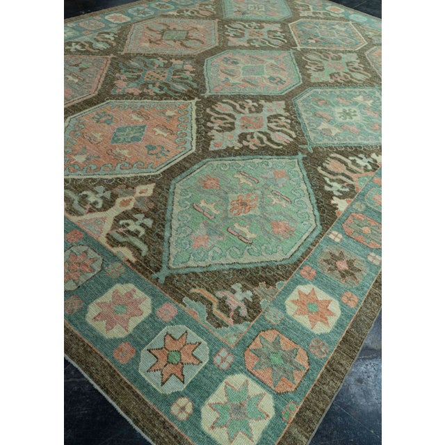 Early 21st Century Turkish Oushak Rug 10'1" x 14'3" #20037 For Sale - Image 5 of 8