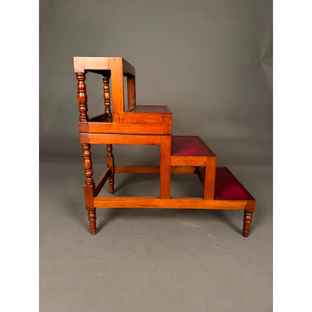 Flip-Top English Library Steps or Flat-Top Side Table, Late 20th Century For Sale - Image 12 of 14