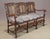 20th Century Jacobean Revival Style Carved Hardwood & Cane Three-Seat Settee For Sale - Image 12 of 12