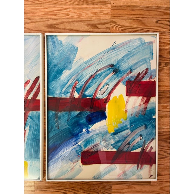 Postmodern Abstract Triptych, Framed For Sale - Image 4 of 5