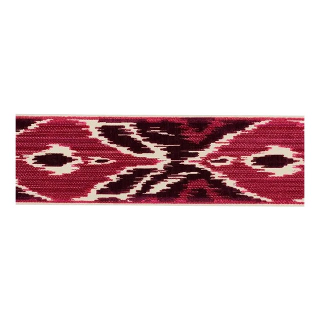 Schumacher Xenia Velvet Tape in Magenta For Sale