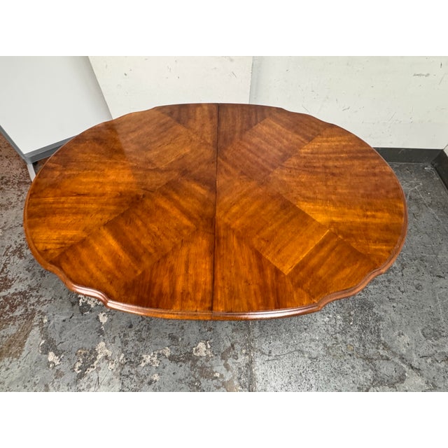Double Pedestal Extension Dining Table For Sale - Image 4 of 12