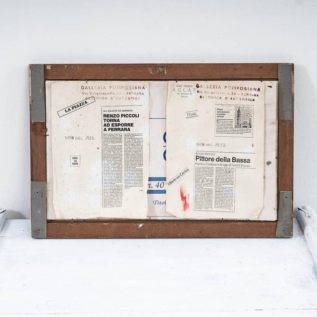 Renzo Piccoli, Still Life, 1920s, Oil on Wood Panel, Framed For Sale - Image 6 of 9