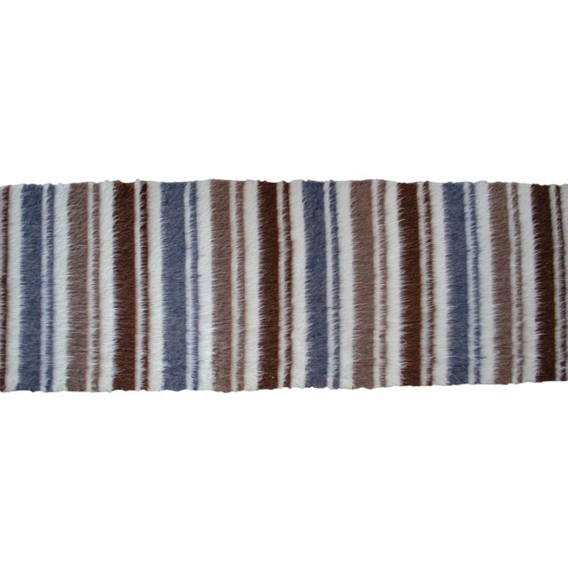 Angora Mohair Stair Tread Turkish Handmade Runner Rug - 2′1″ × 29′1″ For Sale - Image 6 of 9