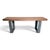 Beautiful custom bench of solid maple and forged iron. Matching planks on a highly textured and sculptural, hand-patinated...
