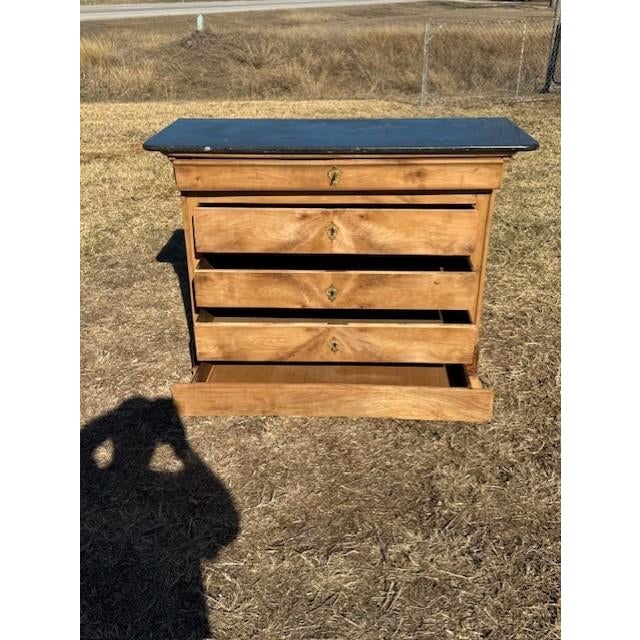Tan 19th Century French Louis Philippe Bleached Marble Top Chest of Drawer / Commodes For Sale - Image 8 of 18