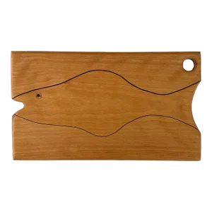 Handcrafted Sushi Presentation Board of Oak and Walnut by California Artisan Ron Peterson