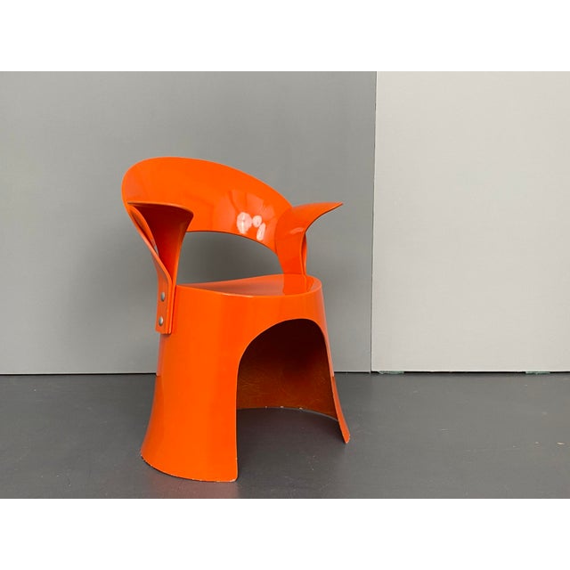 Orange Armchair in Orange Fiberglass by Nanna Ditzel for Domus Danica, 1960s For Sale - Image 8 of 8
