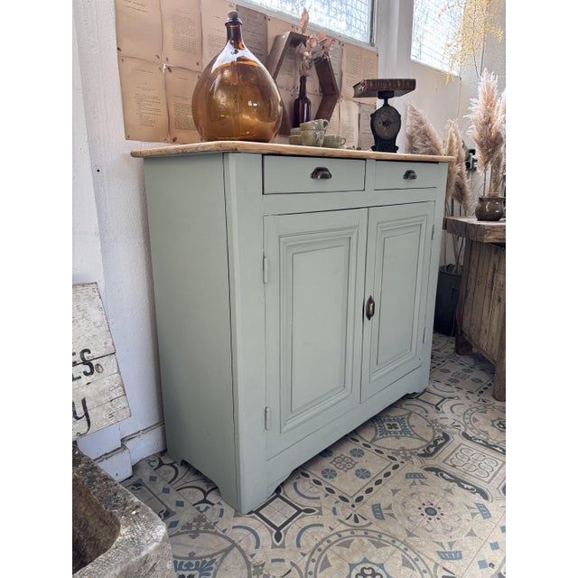 1930s Parisian Buffet in Verdigris Green, 1930s For Sale - Image 5 of 9