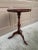 1980s Georgian Revival Mahogany Drinks Table With Burgundy Tooled Leather Top For Sale - Image 5 of 9