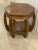 Vintage Hexagonal Burl Wood Chinoiserie Style Side Table For Sale - Image 9 of 10