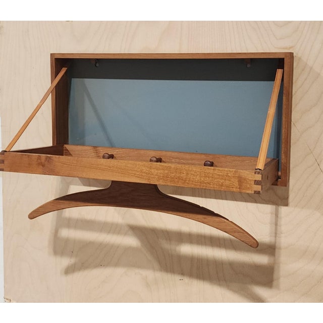 Mid 20th Century Danish Wall Mount Folding Valet by Adam Hoff and Poul Østergaard For Sale - Image 9 of 13