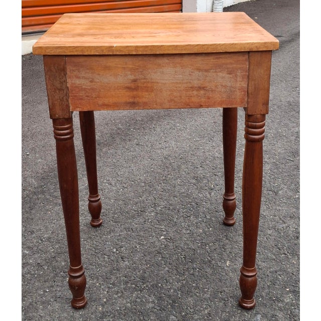 Early 20th Century American Style Mixed Fruitwood Single Drawer Work Table For Sale - Image 9 of 10