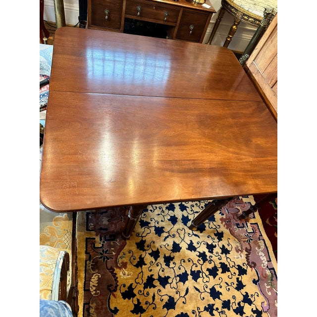 Wood Late 18th Century English Georgian Period Mahogany Drop-Leaf Table For Sale - Image 7 of 11