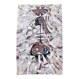 1980s Sudi Kukumba African Abstract Art Original Dyed Textile Cloth