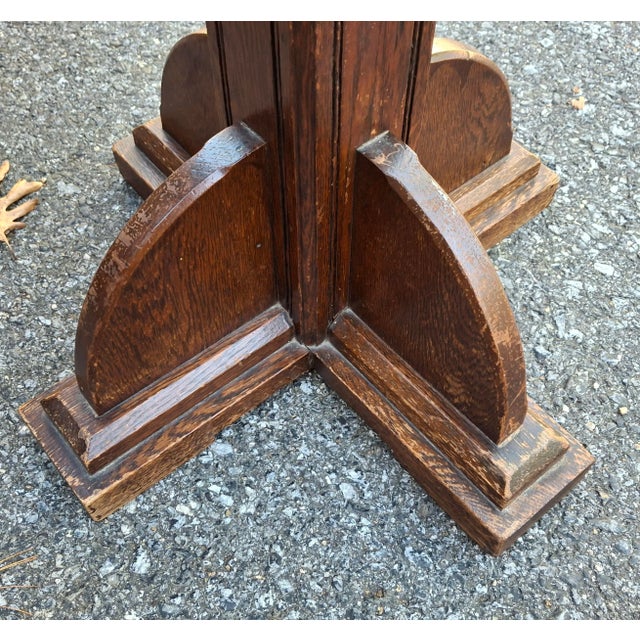 Late 19th Century Victorian Carved Oak Lectern Music Stand For Sale - Image 9 of 9