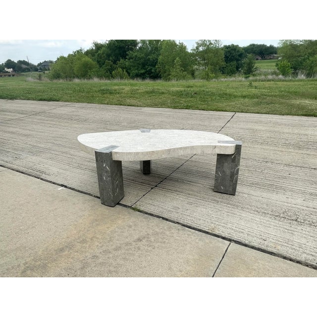 Maitland - Smith Maitland-Smith Biomorphic Tessellated Marble Coffee Table For Sale - Image 4 of 8