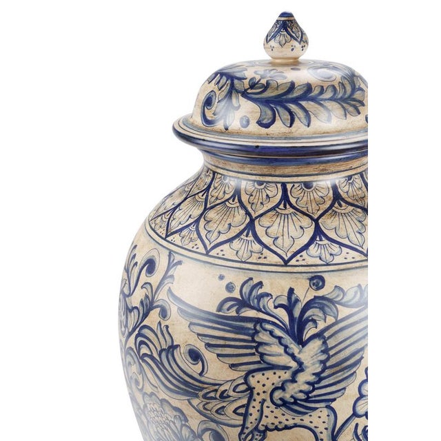 Blue Peacock Heritage Vase by deBlona For Sale - Image 15 of 16