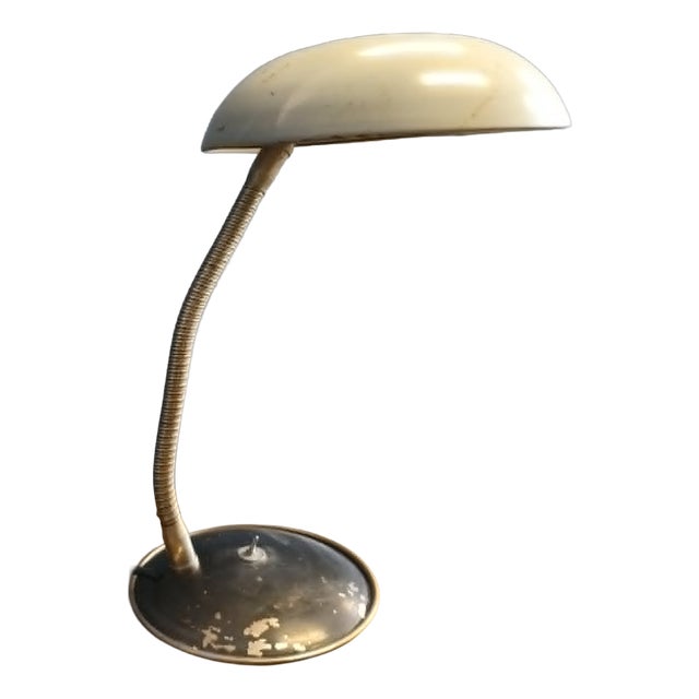 Vintage Patinated Desk Lamp, 1960s For Sale