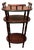Vintage Solid Wood 3-Tier Round Accent Table W/ Drawer – Early American Colonial Style For Sale