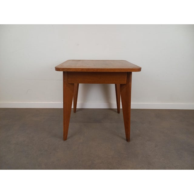 Wood Vintage Side Table in Oak, 1950s For Sale - Image 7 of 18