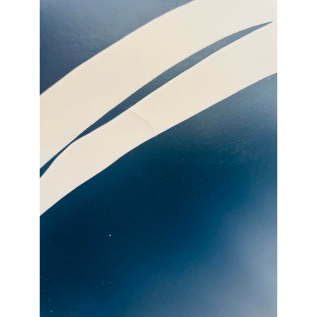 2020s Kayce Hughes Signed Original Abstract Painting in Navy & White For Sale - Image 5 of 6