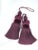 Pair of Mulberry - Burgundy Key Tassels With Satin and Cut Velvet Details For Sale In New York - Image 6 of 11