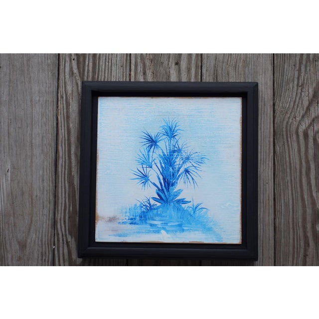 English Shattered Silk, Delftware Inspired Original Painting For Sale - Image 3 of 4