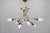 Brass, Teak and Opaline Glass Chandelier by Rupert Nikoll, Austria, 1960s For Sale - Image 3 of 18