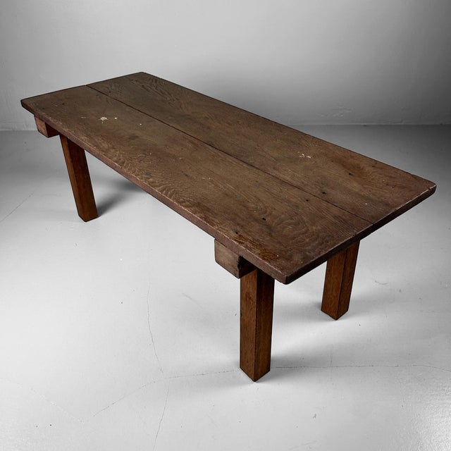 Taishō Minimalist Low Wooden Table, Japan, 1920s For Sale - Image 9 of 13