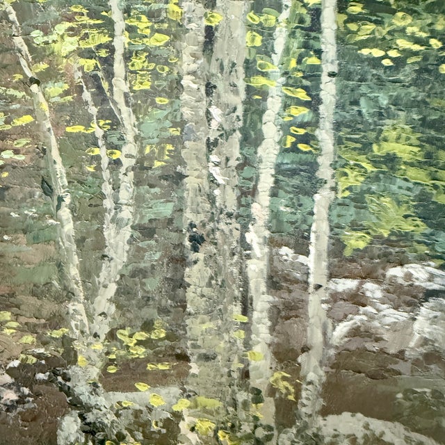 J. Vance Miller 1970 Signed Oil Landscape “Waning Summer on Little Stony” For Sale - Image 4 of 6