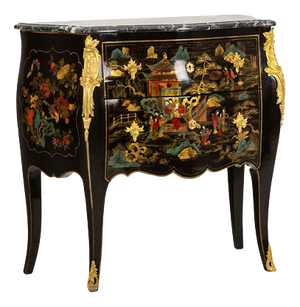 Louis XV-Style Lacquered Chest of Drawers, 1950s