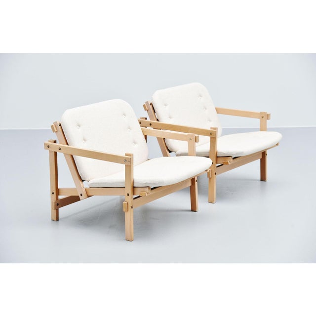 Martin Visser Set of Cleon Lounge Chairs attributed to Martin Visser for T Spectrum, 1964 For Sale - Image 4 of 9