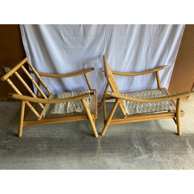 Mid-Century Modern Mid Century Bamboo and Rattan Chairs Ficks Reed - A Pair For Sale - Image 3 of 10