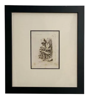 18th Century Rembrandt Etching #39, by Francesco Novelli