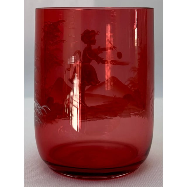 Late 19th Century Mary Gregory Figural Glass Barware Set- 3 Pieces For Sale - Image 10 of 11