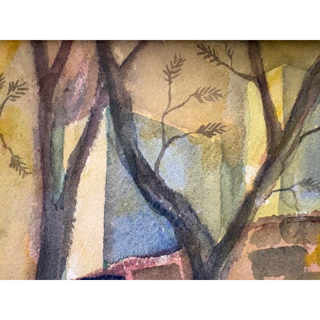 Watercolor - Arnold Weber (1931-2010) Central Park For Sale - Image 9 of 11