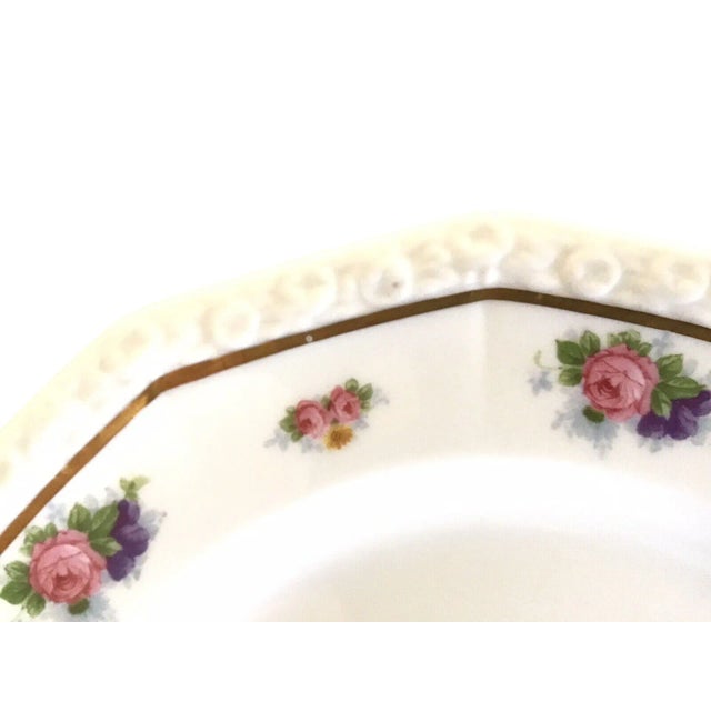 Mid 20th Century Vintage Rosenthal Selb Bavaria Maria Pattern Floral Salad Luncheon Plates- Set of 6 For Sale - Image 4 of 5