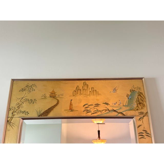 Chinoiserie 1984 Chinoiserie Mirror by LaBarge. Signed For Sale - Image 3 of 7