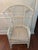 Vintage Brighton Pavilion Style White Lacquered Rattan Armchairs For Sale In New York - Image 6 of 8