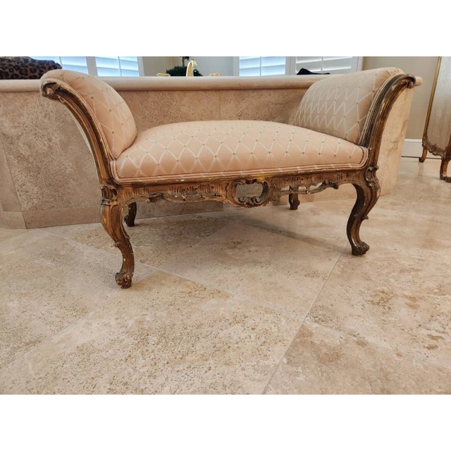 Antique French Carved Wood With Gold Leaf Bench, Circa 1890 For Sale In San Diego - Image 6 of 6