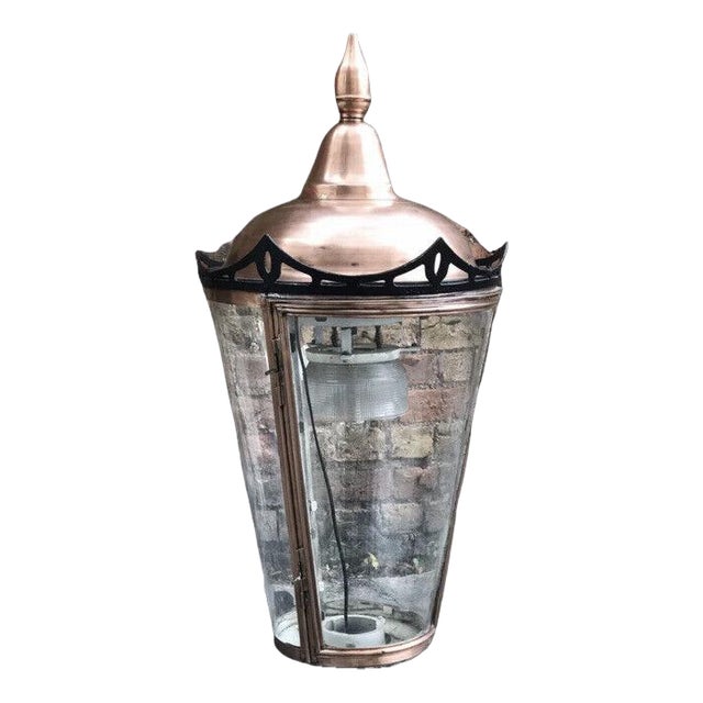 Large Copper Lampost Lantern For Sale