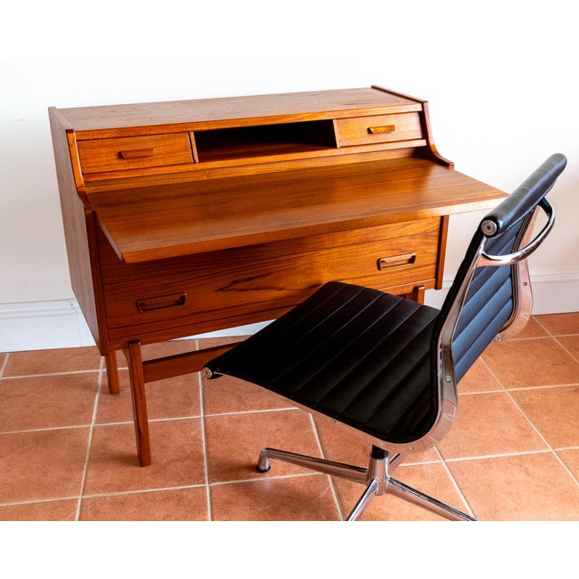 A gorgeous, rare and super-stylish mid century bureau secretaire desk by a top danish designer in lovely vintage...